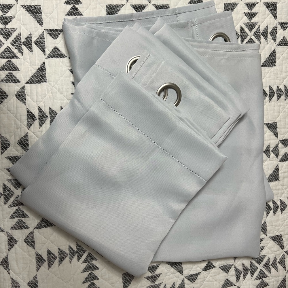 Light grey 63 inch curtains (4 panels)